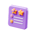 review list with star
